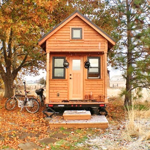There's room for two in this tiny house—if you're feeling cozy.