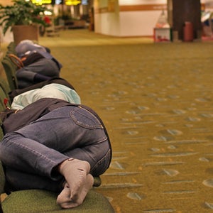 airport nap sleeping at the airport layover catnap shuteye sleep doze snooze powernap outside online outside magazine travel air travel concourse