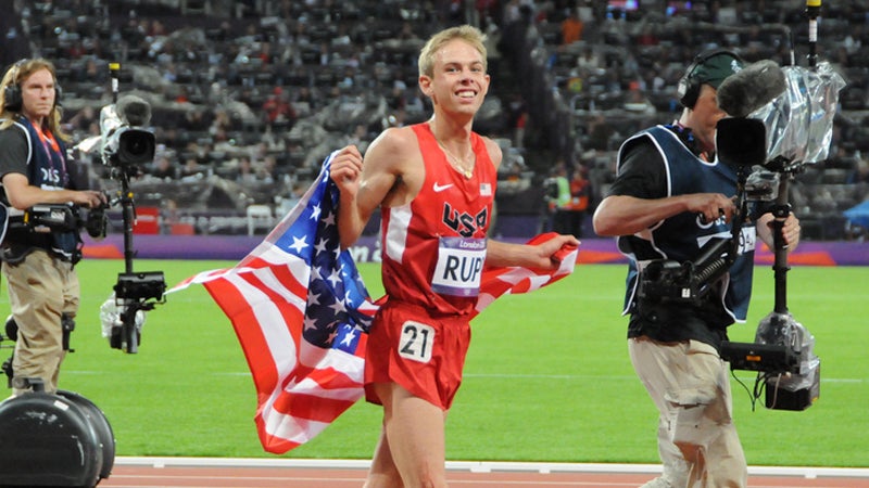 Galan Rupp at the 2012 London Olympics where he won silver in the 10,000 meters.