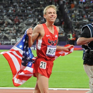 Galan Rupp at the 2012 London Olympics where he won silver in the 10,000 meters.