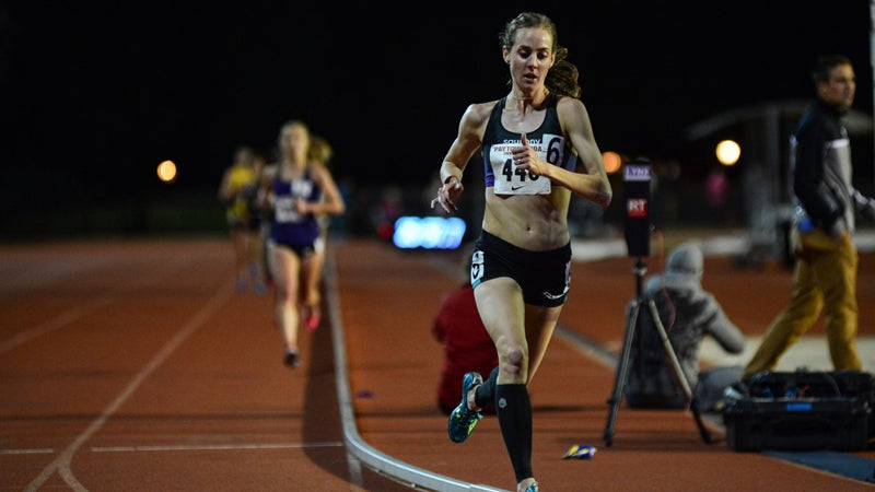 Molly Huddle Mo Farrah Monaco Diamond League 5K American record sack race