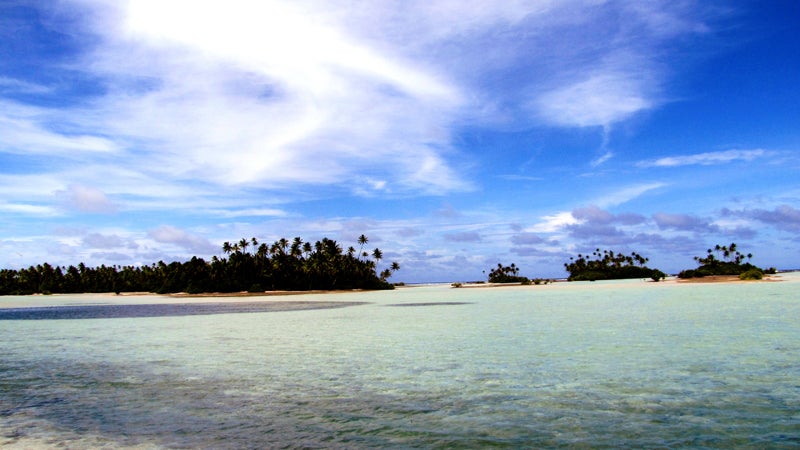 The people of Kiribati will be 1,200 miles away from this pristine home is relocation becomes necessary.