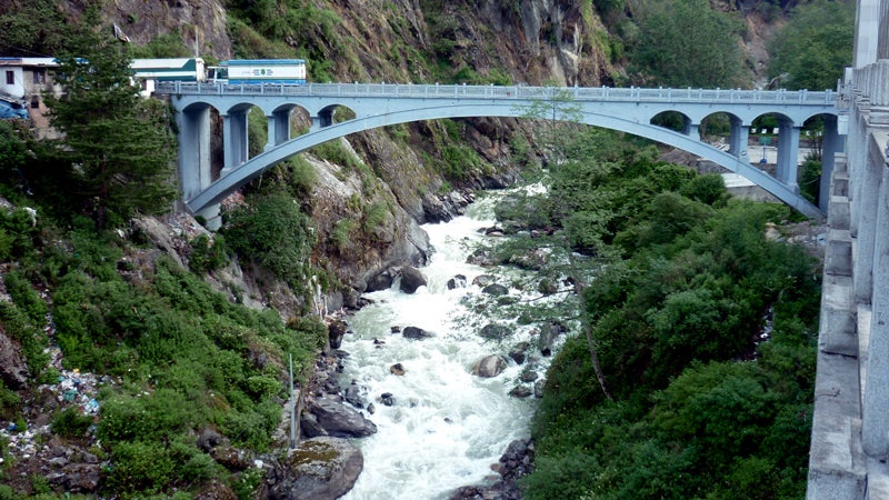 A landslide has dammed up part of the Sunkoshi River and could cause additional damage downstream if it bursts.