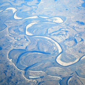 The Yamal Peninsula's terrain looks otherworldly from a bird's eye view--or an alien's eye view.
