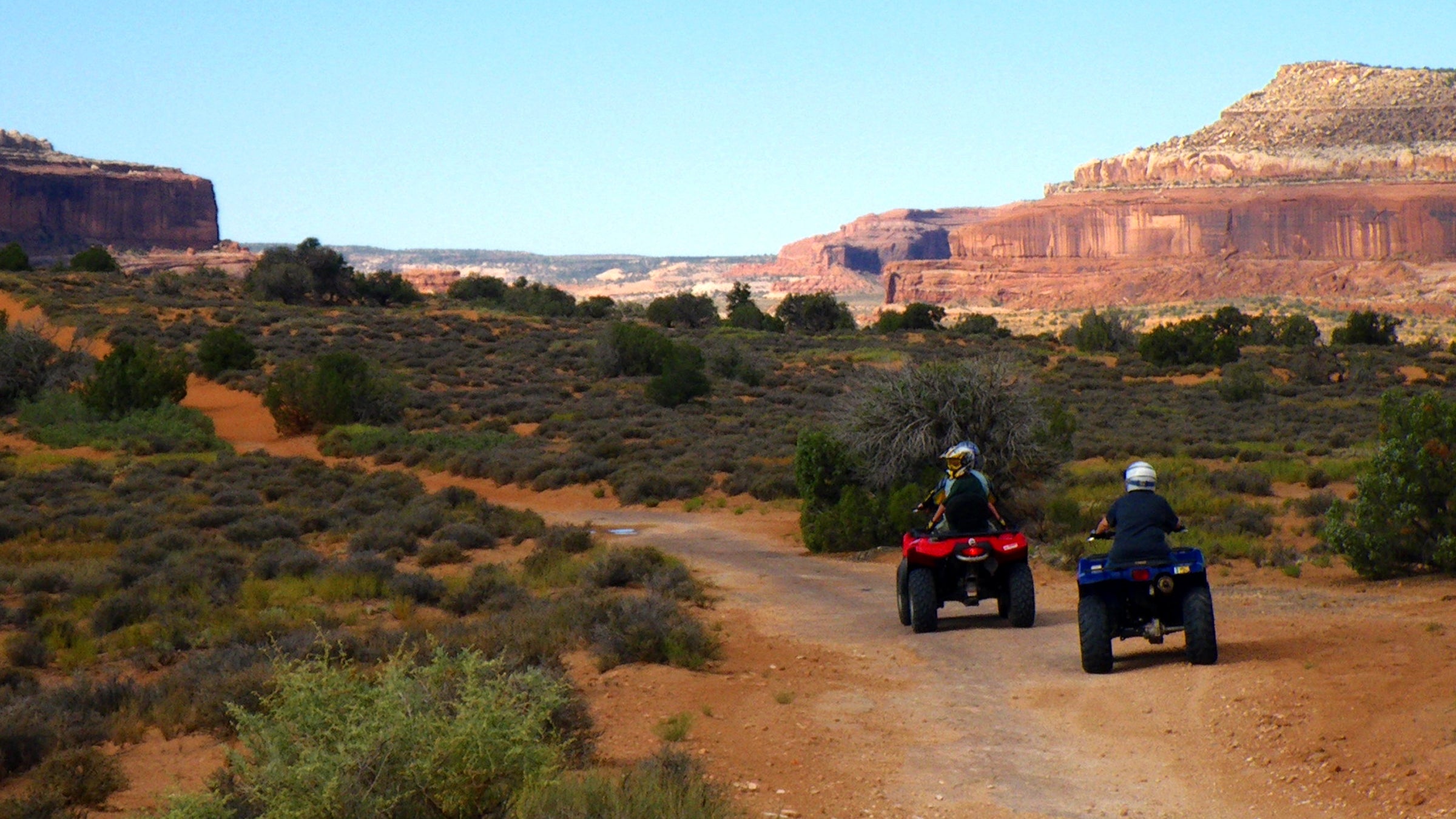 In a protest against the federal government, five men rode their ATVs through an area of Recapture Canyon that contains archaeological artifacts.