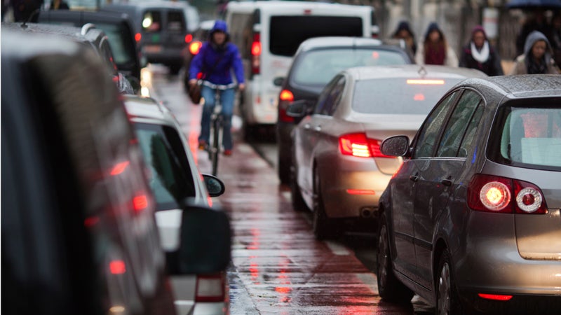 traffic jam rush hour california three-foot law chp california highway patrol buffer zone cyclist safety road safety passing rear-end collisions los angeles