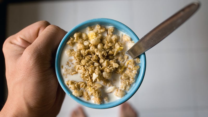 Start your day off with some coffee in your mug. Or some granola. It's your choice.