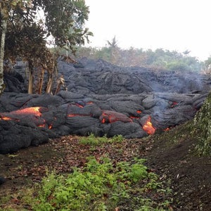 Hawaii's National Guard took a photo of the main front of the Puna lava flow on November 3.