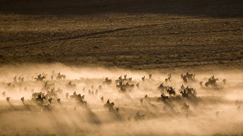 Primal Quest took place in Utah in 2006. Competitors trekked, paddled, and rode horses, among other disciplines.