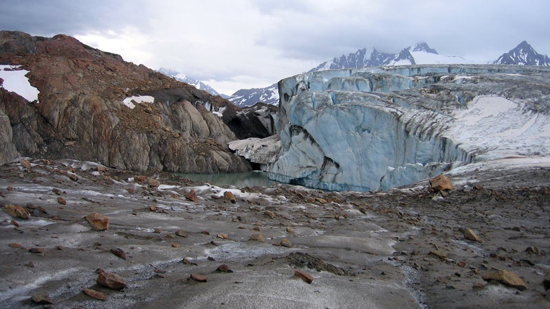 Tana Glacier terminates near the head of the Tana River, where Rob Kehrer perished during the Alaska Wilderness Classic.