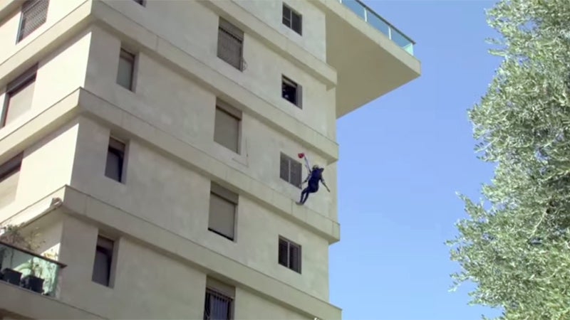 SkySaver's most-recommended product allows you to safely and quickly rappel down the side of a building in an emergency.