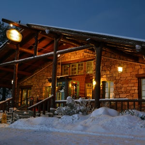 lodge grand canyon vacation winter snow national park bright angel lodge mary colter santa fe railroad south rim