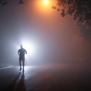 The man was shot Monday evening while running with his dog.