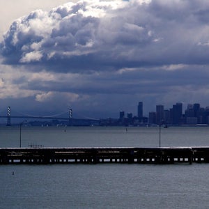 Bay Bay Bridge bridge CA California clouds Oakland Richmond San Francisco SF Bay wharf 5 Star