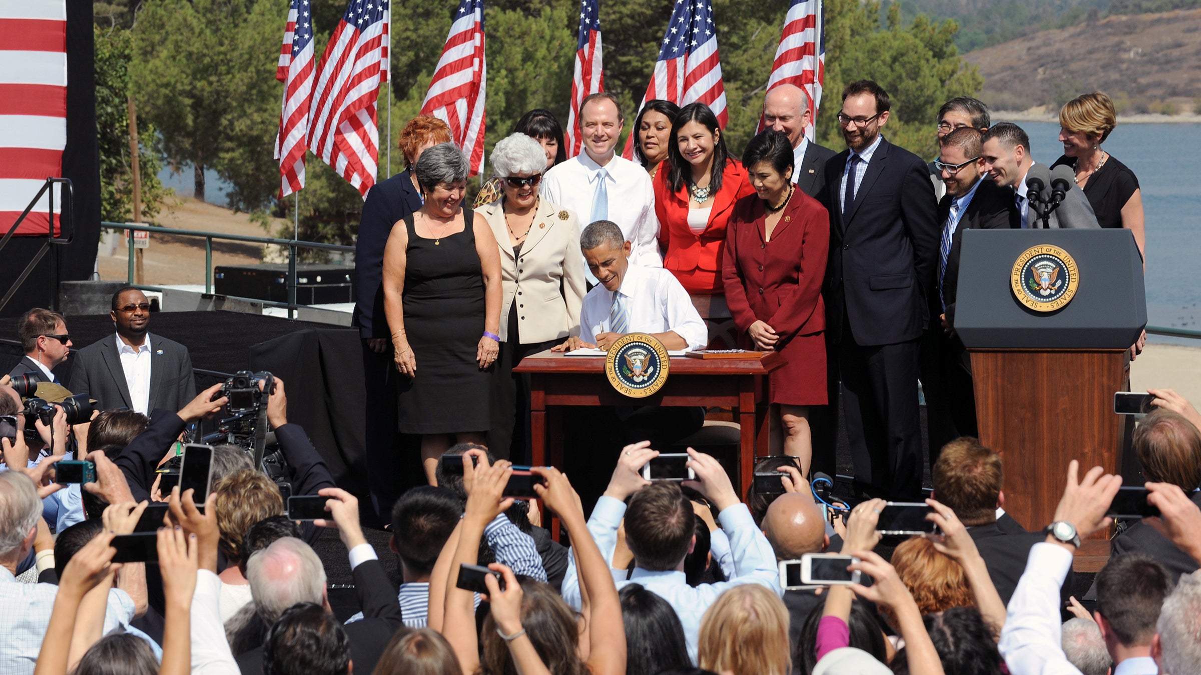 President Obama osec vilsack angeles national forest san gabriel mountains announcement