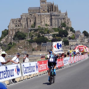 Riders will start the race at the foot of the famous island, Mont St. Michel.