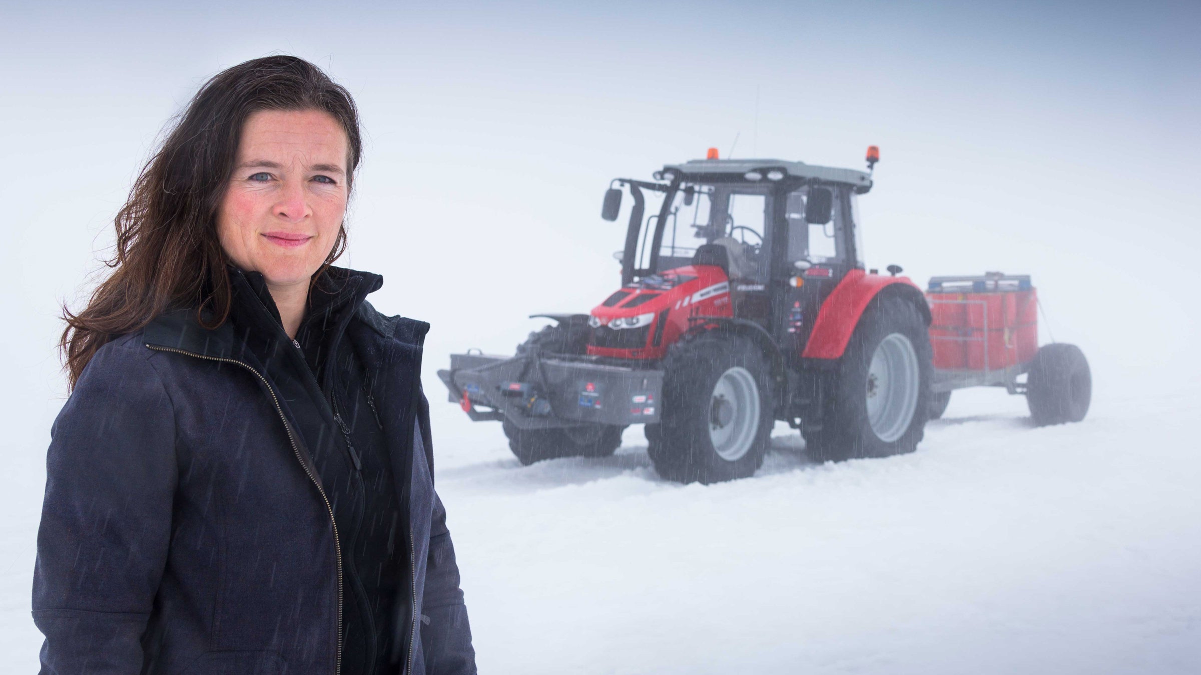 Manon Osservoort Tractor Girl antarctica south pole AGCO tractor Massey Ferguson