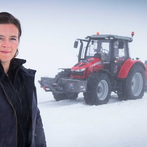 Manon Osservoort Tractor Girl antarctica south pole AGCO tractor Massey Ferguson