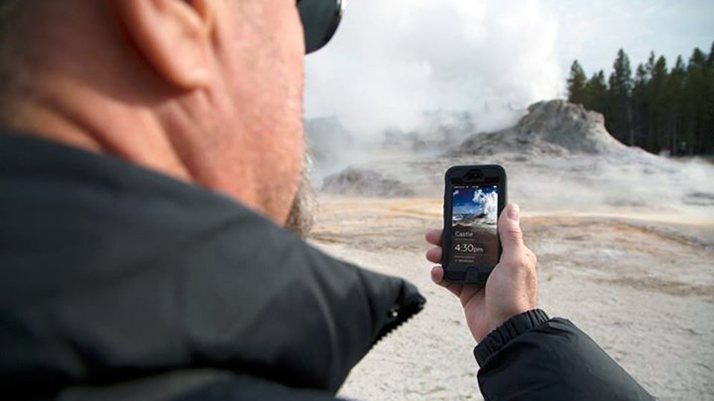 yellowstone national park app geyser