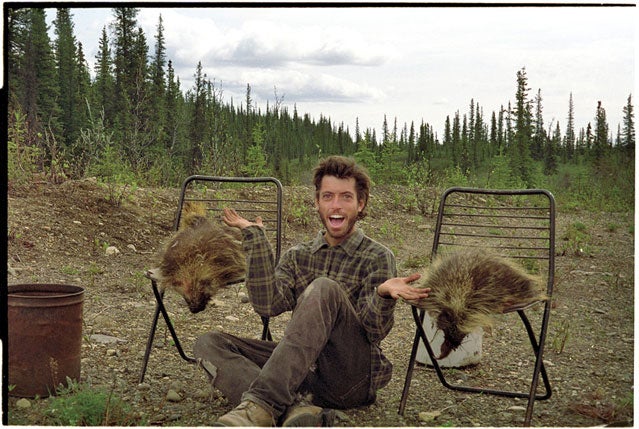 McCandless with two porcupines