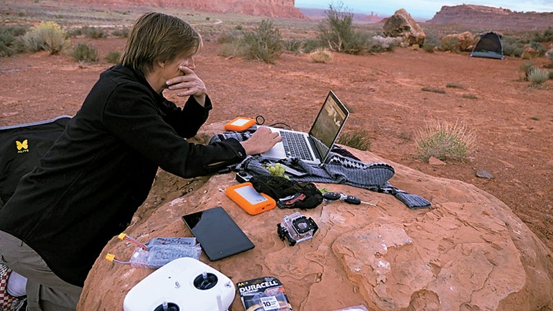The author gearing up for another test drive.