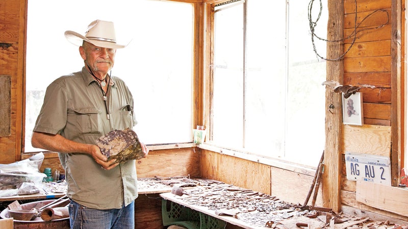 Flint Carter in his workshop.