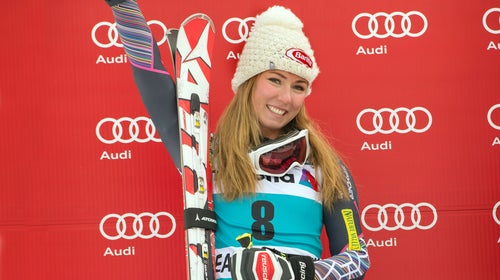 Shiffrin, 19, was the youngest on the podium by a margin of 10 years.