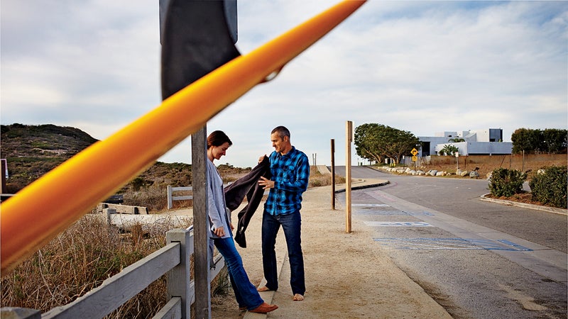 Outside May 2014 big wave surf McNamara wife Portugal Navare