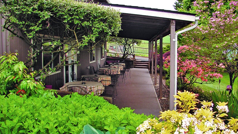 The breakfast patio.