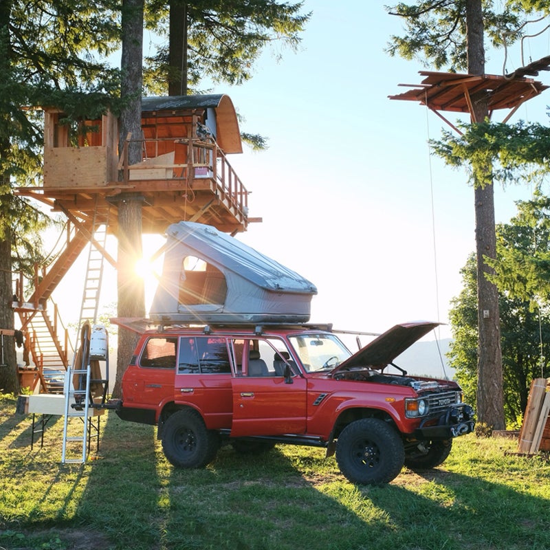 Foster Huntington #vanlife home is where you park it treehouse skatepark columbia river gorge shelter gear shed outside outside online outside magazine