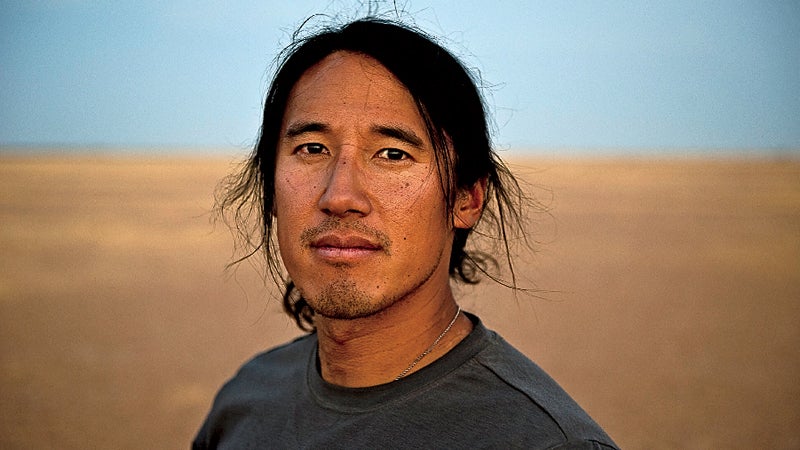 Africa Chad Expedition Jimmy Chin climbing desert rock