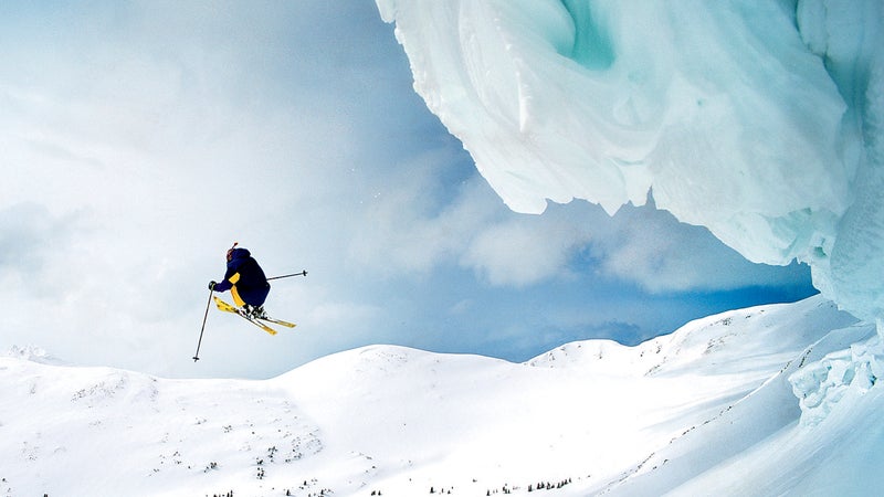 ; colorado; ski ; CO COPPER MOUNTAIN Master list 11-08 SKI SLOPES SKIERS cornice horizontal jumping mountains skier skiing snow united states united states of america winter
