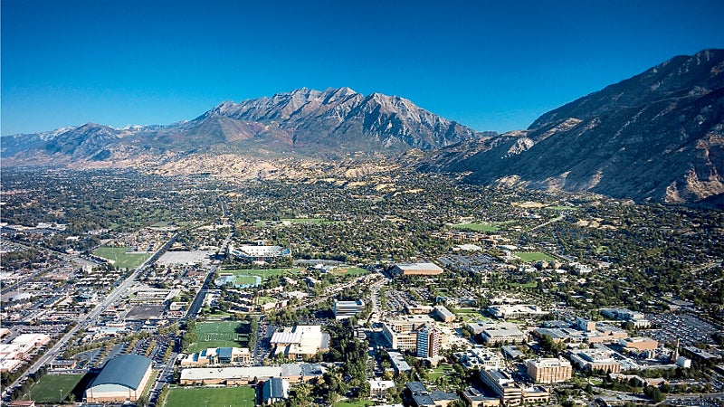 Provo Orem University Timpanogos City BYU Aerial