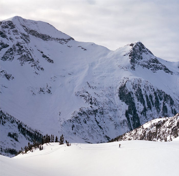 The author in Shames backcountry.