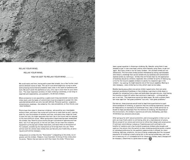 An excerpt from Chouinard鈥檚 1972 catalog