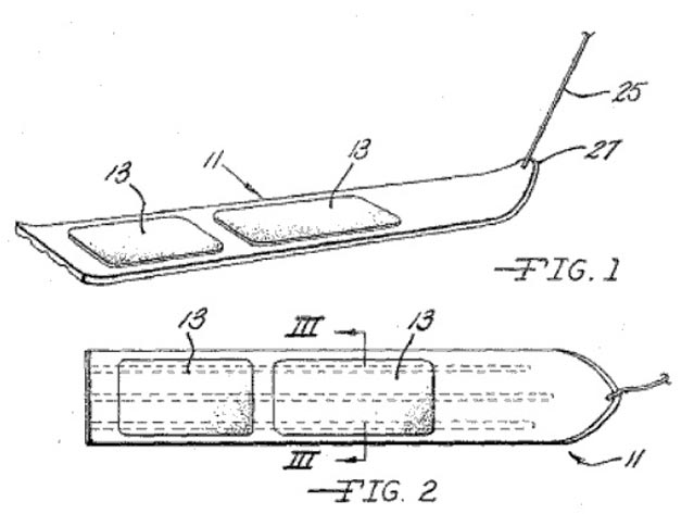 A patent diagram for Poppen’s Snurfer