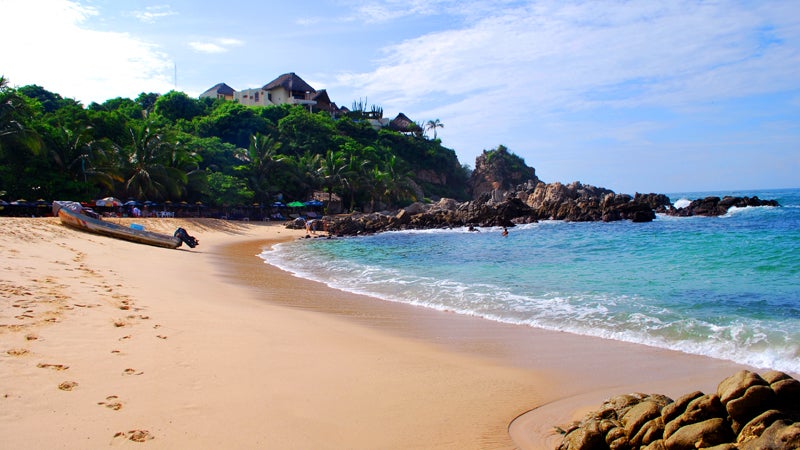 Hike down to the Oaxaca coast.