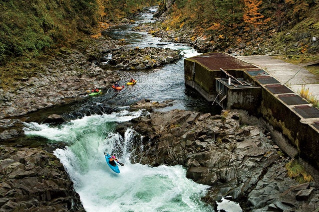 Paddling the gorge.