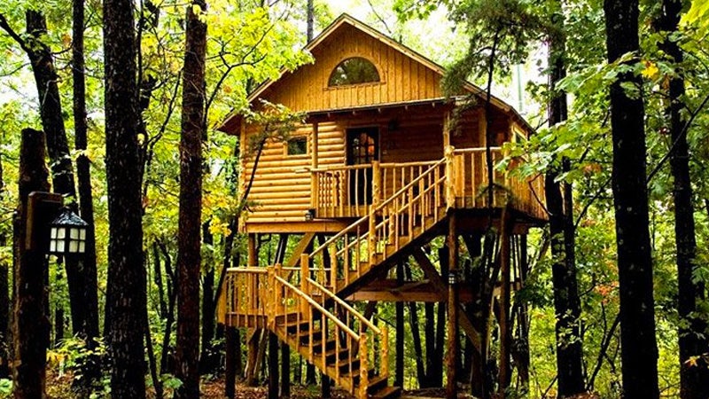 treehouses treehouse cottages travel outside winter