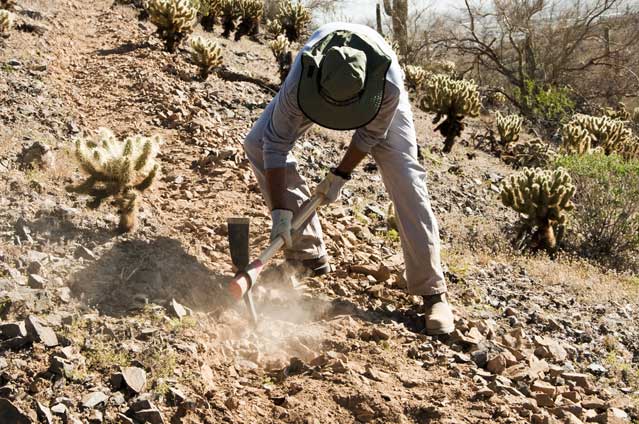 Hiking trail volunteer