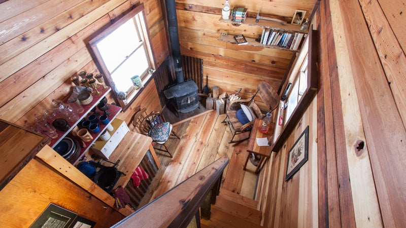 tiny house charles finn outside walden thoreau