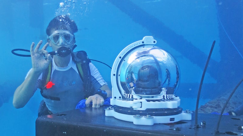 underwater camera frying pan tower