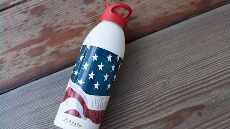 Liberty Bottle Works W.O.W Flag Bottle tailgating wild file the current outside outside magazine outside online summer celebration independence day made in america