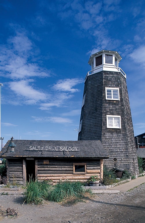 USA Alaska Homer Kenai Peninsula Landscape Exterior 国产吃瓜黑料 Nobody Summer Bar Salty Dawg Saloon Lighthouse Outdoors outside magazine