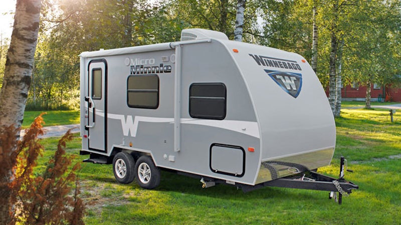 winnebago 2014 Winnebago Micro Minnie fiberglass pull-behind camper outdoors outside outside magazine outside online hi-tech hi-tech trailer high-tech camper trailer travel trailer