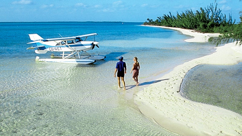 bahamas out islands seaplane andros vacation adventure beach sandbar flying plane caribbean exploring pristine exotic