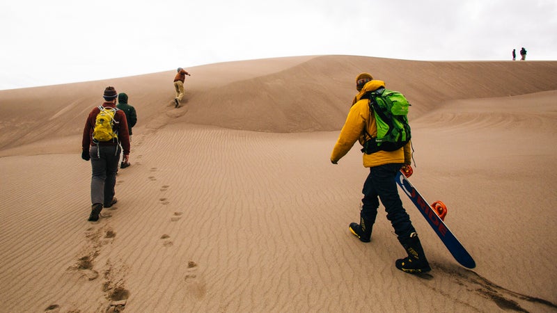 Alamosa Bonfire Gociety Sand Dunes Socially Adventurous Zapata Falls hiking overnight trip sand winter camping