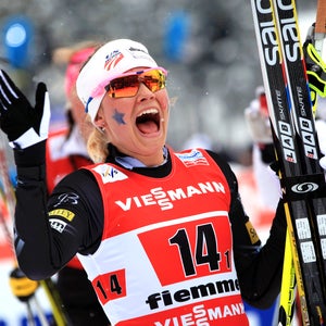 Jessie Diggins (pictured) took silver. She and Caitlin Gregg are the first American women to win a major championship medal in long-distance cross-country skiing.