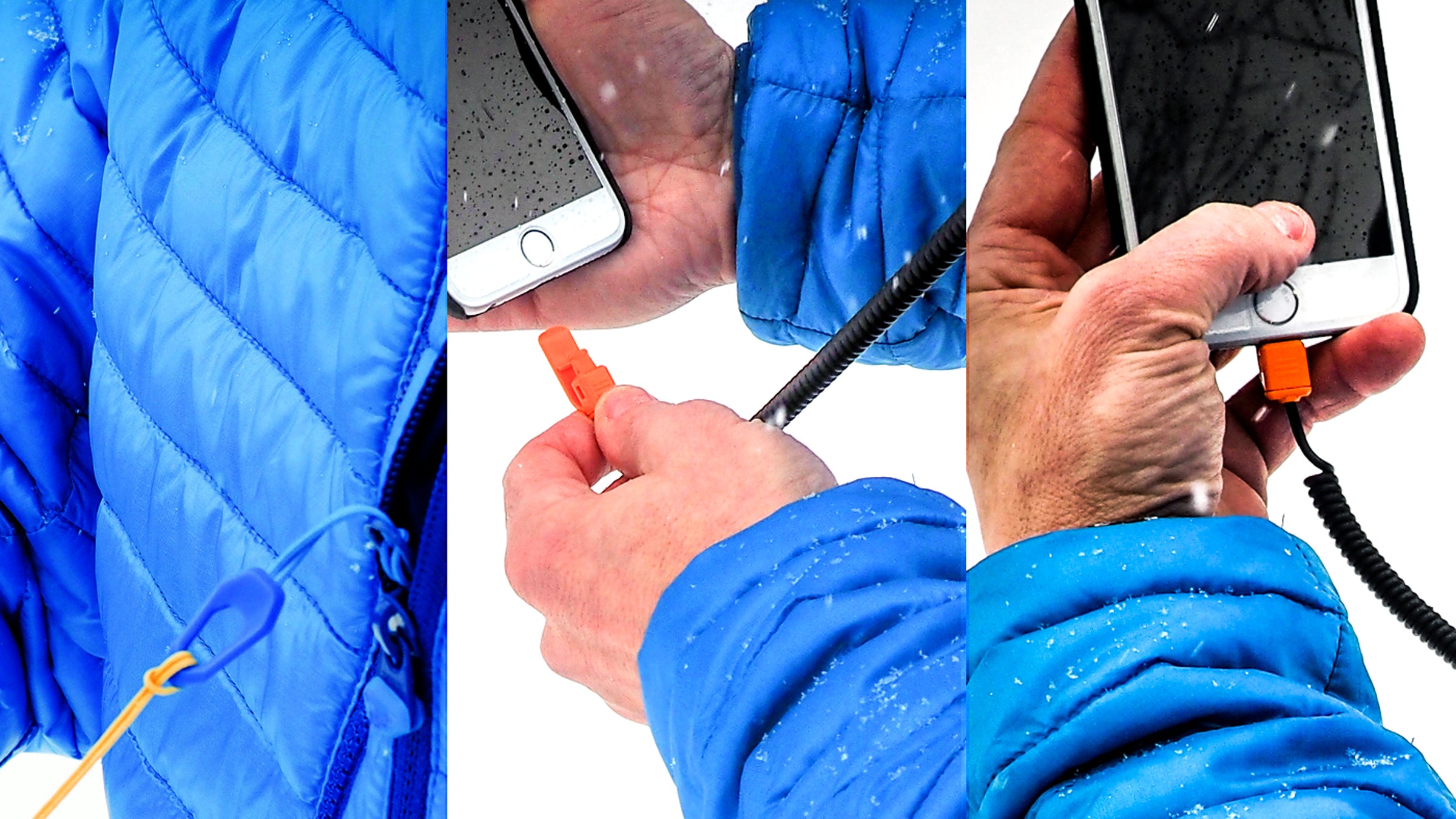 The Highline comes with a removable leash that didn't let go even when we threw our phone at the ground.