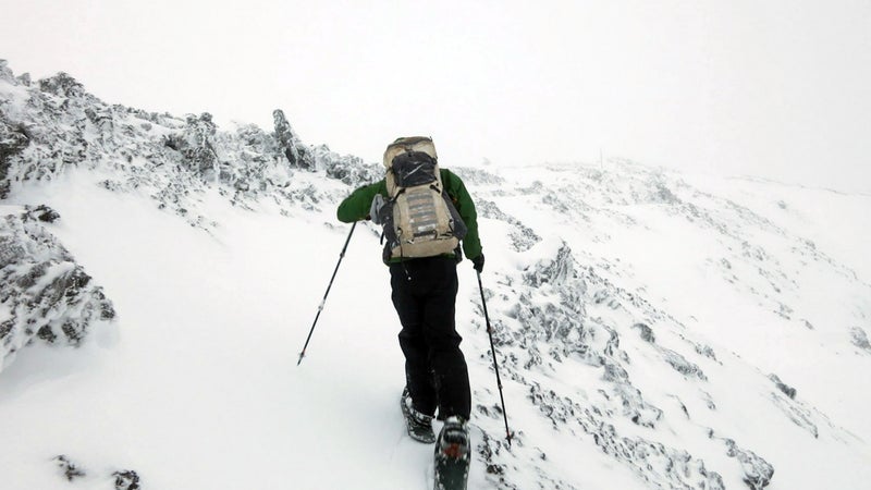 Hiking through lava fields at MacKenzie Pass.